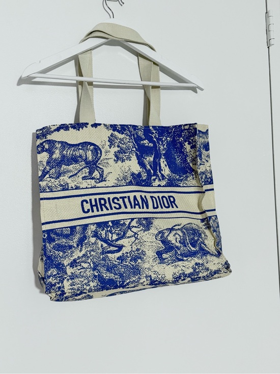 Dior Handbags - NEW Dior Blue/Cream Canvas Tote